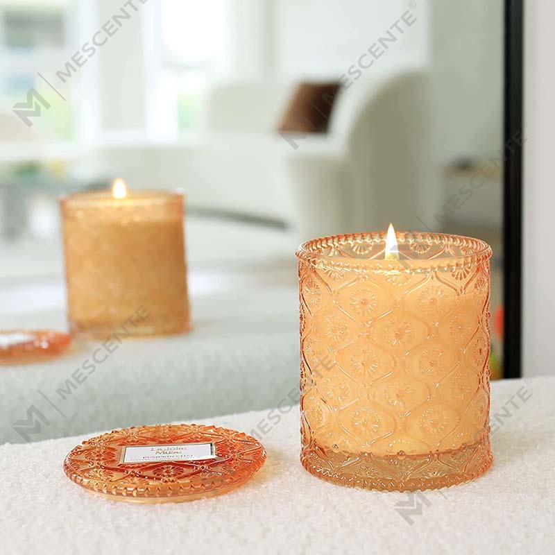 شمعة سبا M&Scent محلية الصنع برائحة شمع الصويا والنعناع ورائحة الزهور المجففة