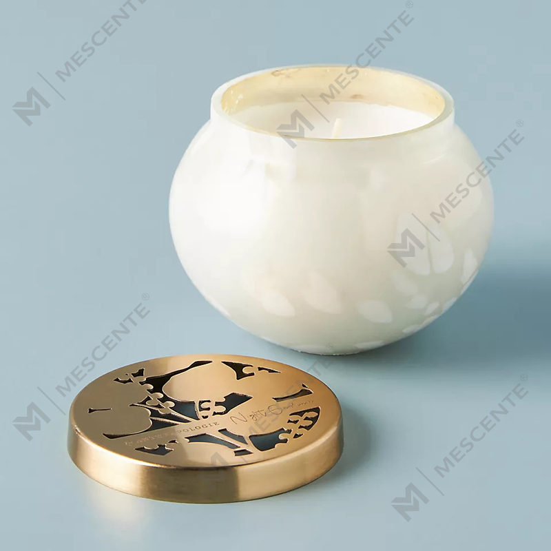 M&scent علامة تجارية خاصة مخصصة للديكور المنزلي أوعية شموع زجاجية فاخرة مع شموع معطرة بشمع الصويا مع غطاء