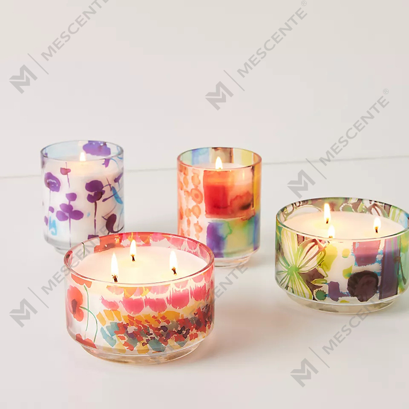 M&Scent شمعات زيت الصويا العطرية المصنوعة من الزجاج والكريستال، بثلاثة شرائط، مخصصة للديكور الفاخر، وتحمل علامة تجارية خاصة، يوم الأحد