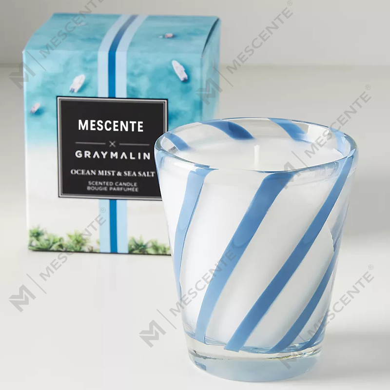 شموع زفاف فاخرة من شمع الصويا الأبيض بشعار شخصي من M&Scent