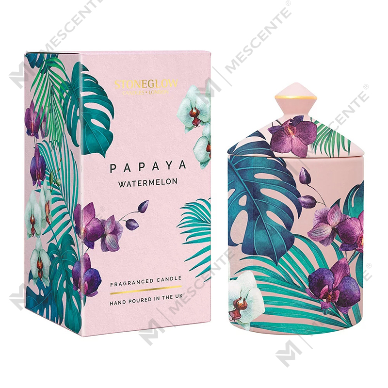 شمعة M&Scent ذات التصميم الخاص بألوان النباتات الحضرية مع صندوق قابل للطي