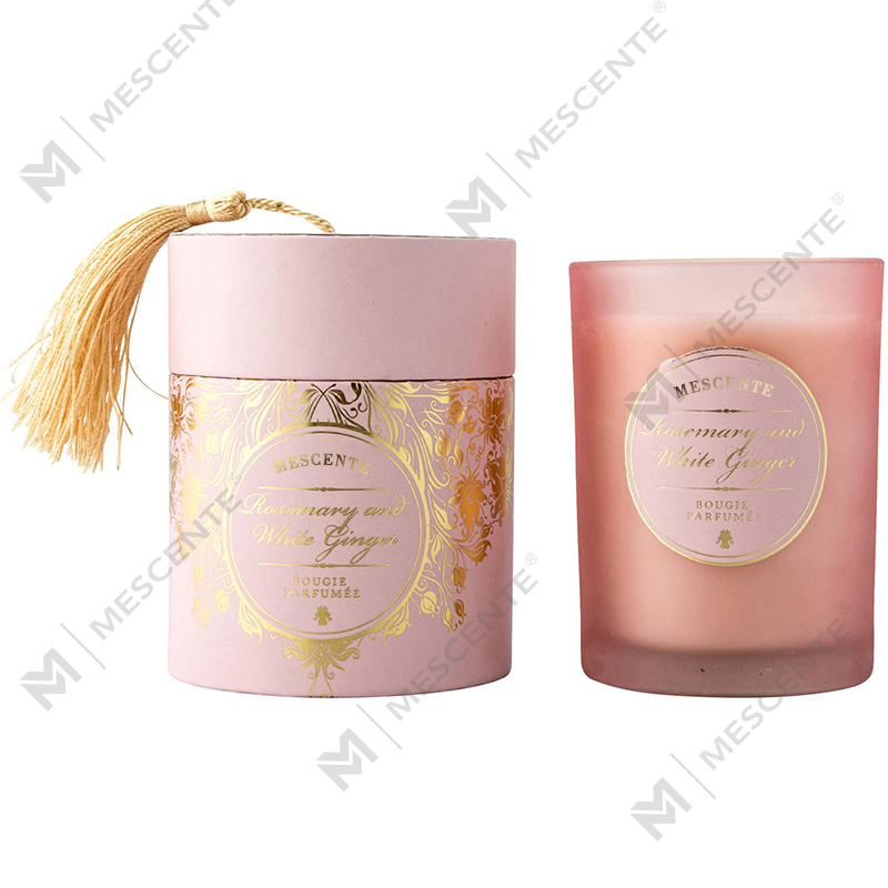 شموع M&Scent الفاخرة ذات الشعار الأبيض المخصص لعيد الميلاد
