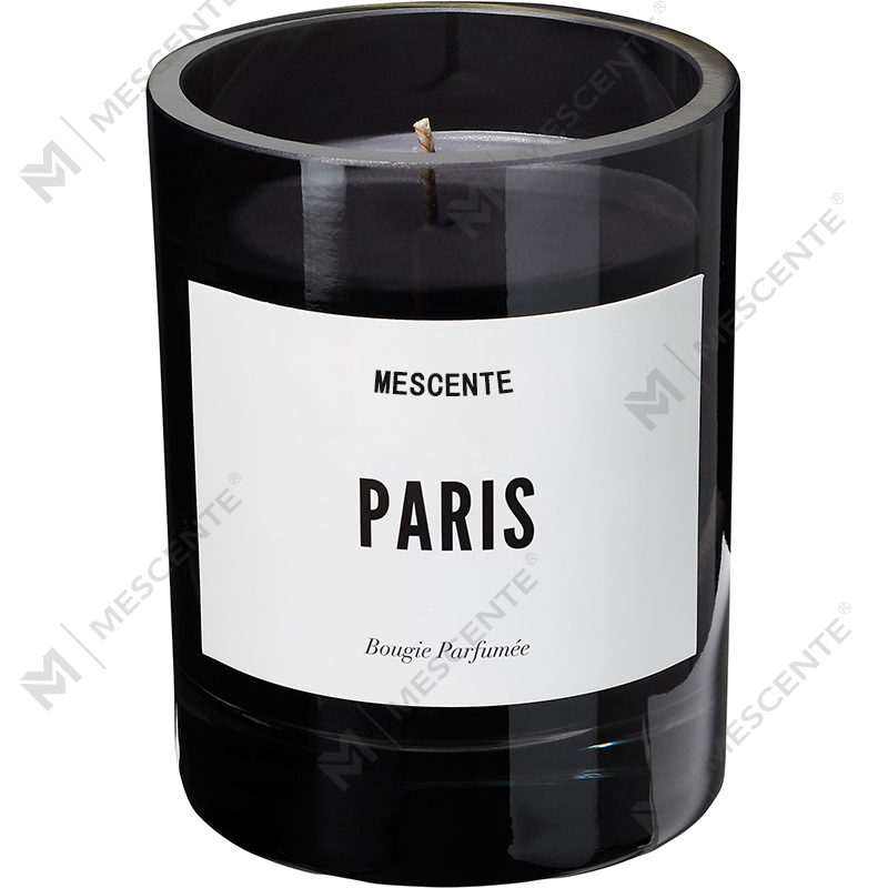 شموع M&Scent الفاخرة ذات العلامة التجارية الخاصة باللون الأسود المعطرة بشعار شخصي للبيع بالجملة