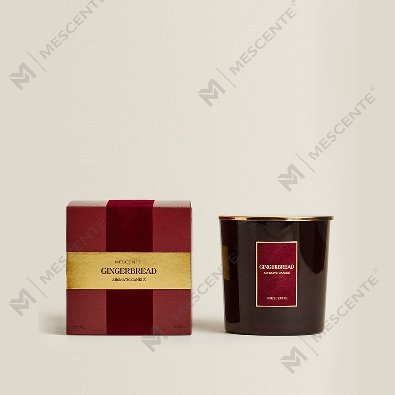 شموع M&Scent الفاخرة المخصصة ذات الثلاث فتائل ذات العلامة التجارية الخاصة، شمعة معطرة من الزجاج الأسود غير اللامع