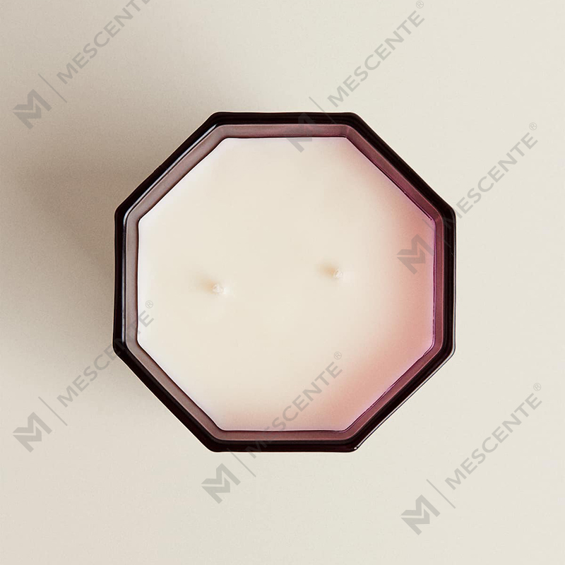 شموع M&Scent الفاخرة المعطرة لعيد الميلاد، شموع شمع الصويا العطرية في صندوق هدايا زجاجي أسود