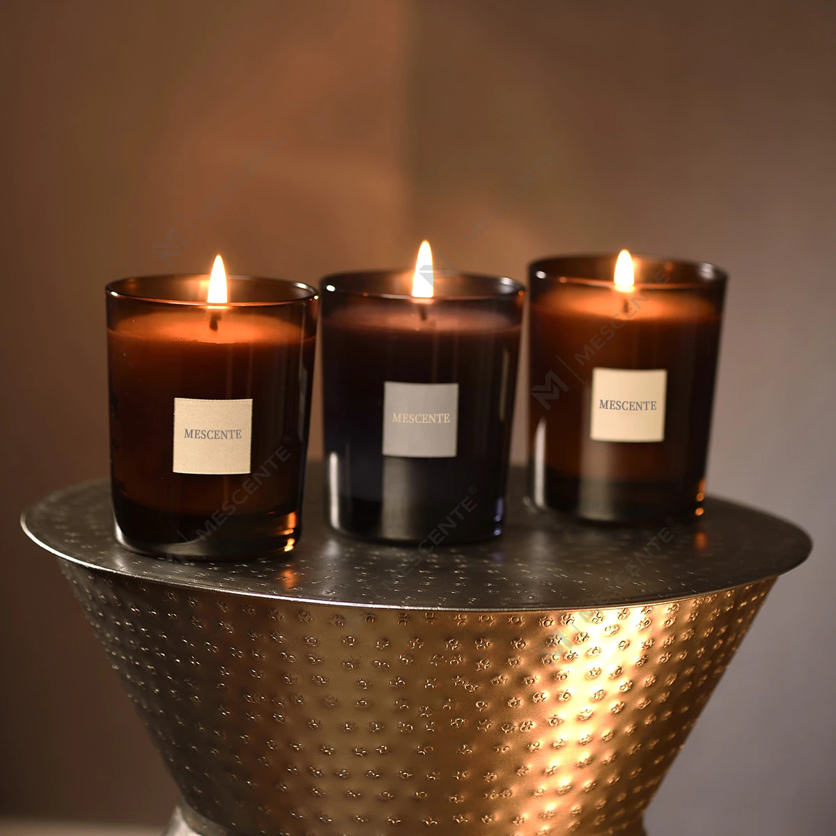 M&Scent تخصيص صندوق قبر صغير، مع شموع على شكل قلب غير قابلة للتنقيط، شموع خرسانية